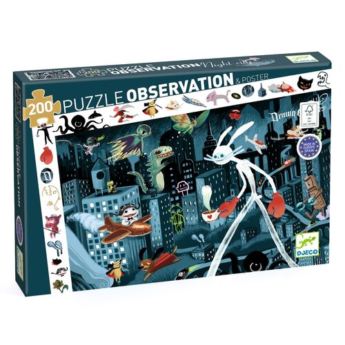 Djeco Observatie Puzzel Night City 200st.