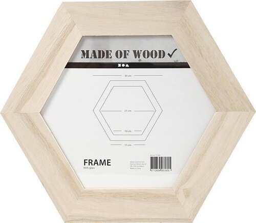 Houten fotolijst hexagonaal