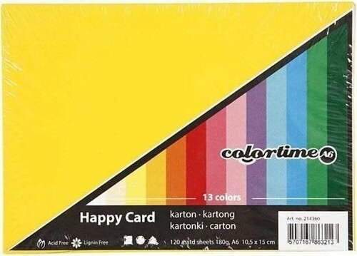 Happy card karton 13 kleuren   a4 180gram 21x30