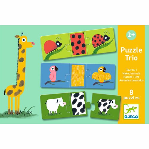 Djeco Puzzel Trio Naakte Dieren 2+