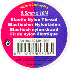 Elastisch Nylondraad rond 0.5mm / 10m Transparant