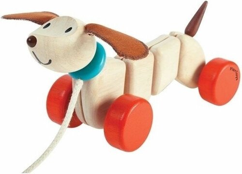 Plan Toys - Houten Trekdier Happy Puppy