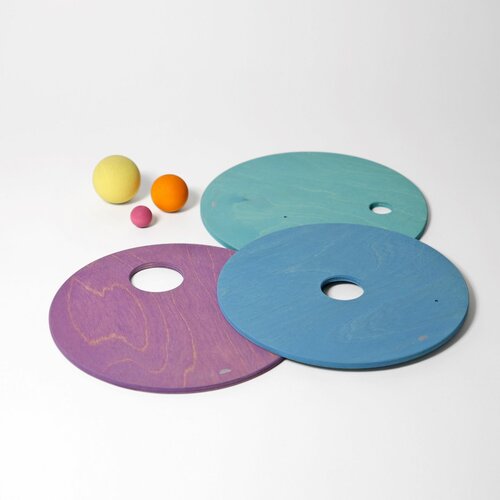 Grimm's & Stapelstein® - houten Rolling Disc - Cool Pastel Classic