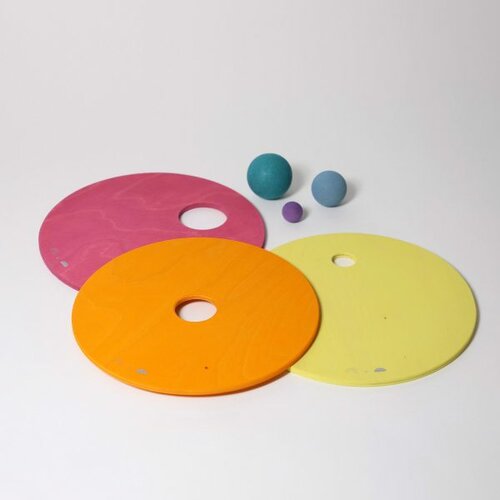 Grimm's & Stapelstein® - houten Rolling Disc - Warm Pastel Classic