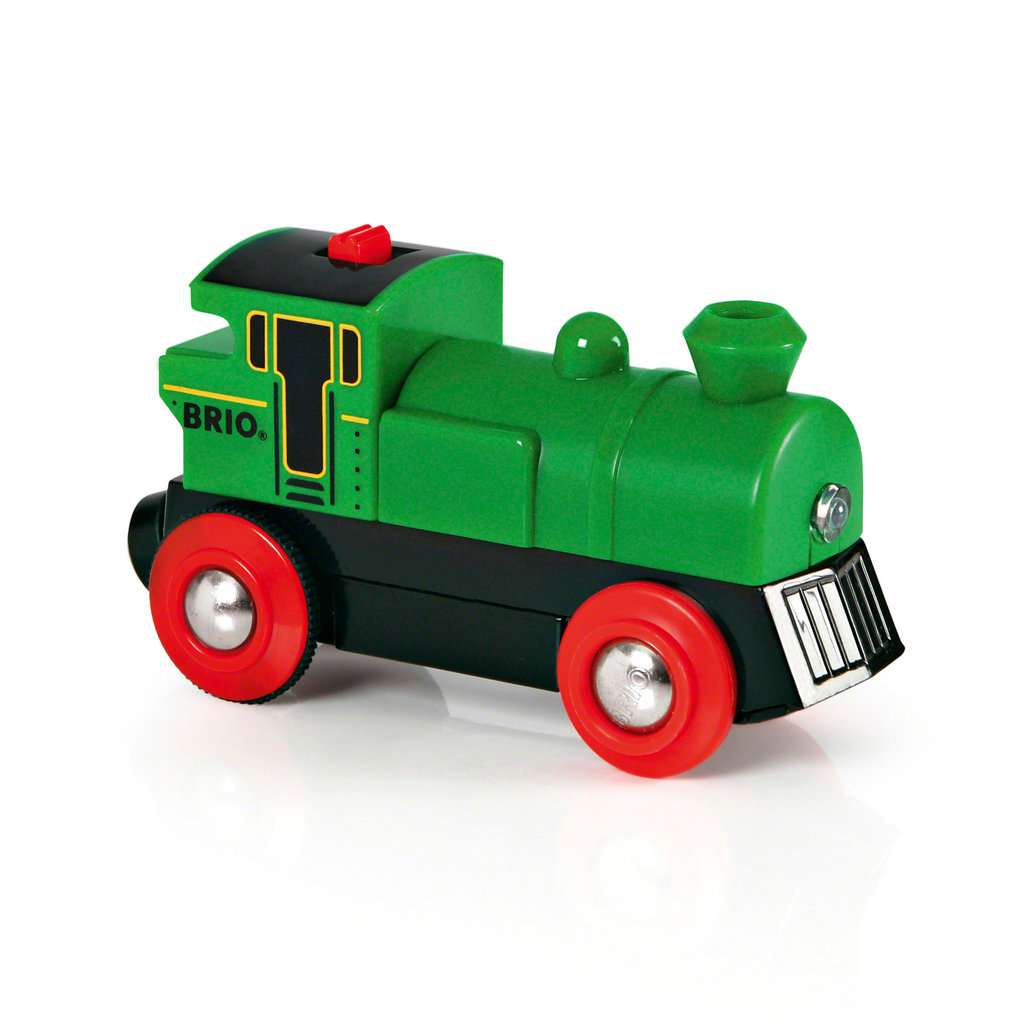 Brio Groene locomotief op batterijen | Speel je Wijs