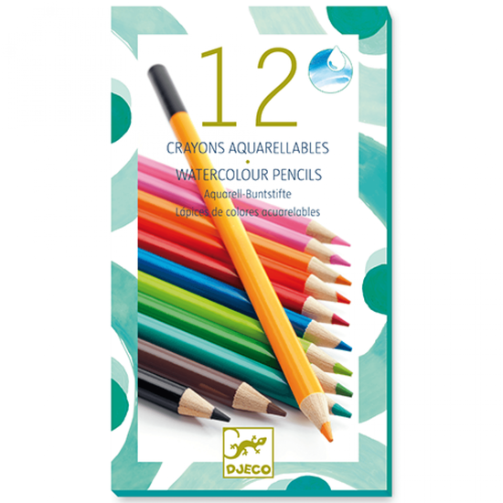 Djeco Aquarelpotloden Klassiek 12 Stuks | Speel je Wijs