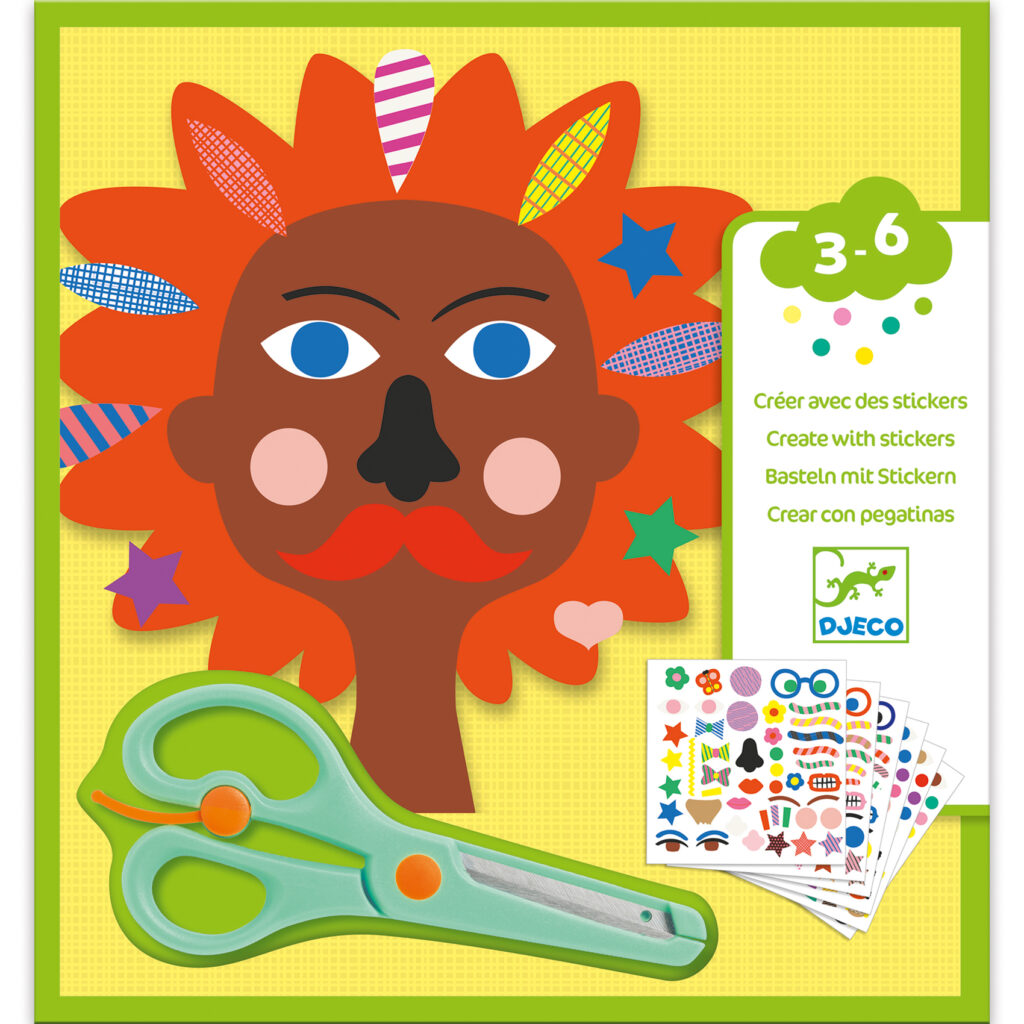 Djeco Creatief met Stickers | Kapper 3-6 jaar | Speel je Wijs