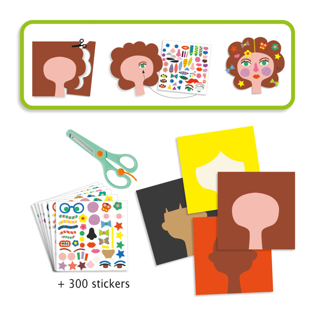Djeco Creatief met Stickers | Kapper 3-6 jaar | Speel je Wijs