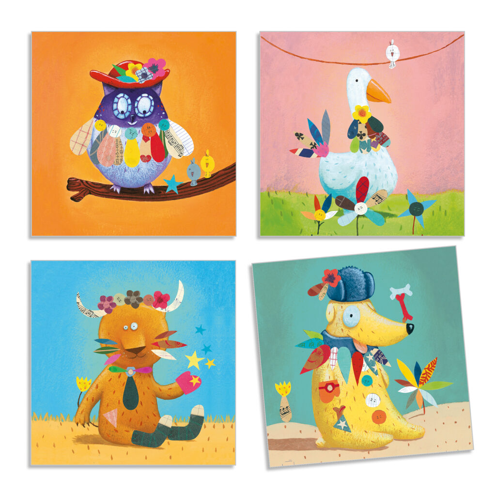 Djeco Creatief Met Stickers Maak Dieren 3-6 Jaar | Speel je Wijs