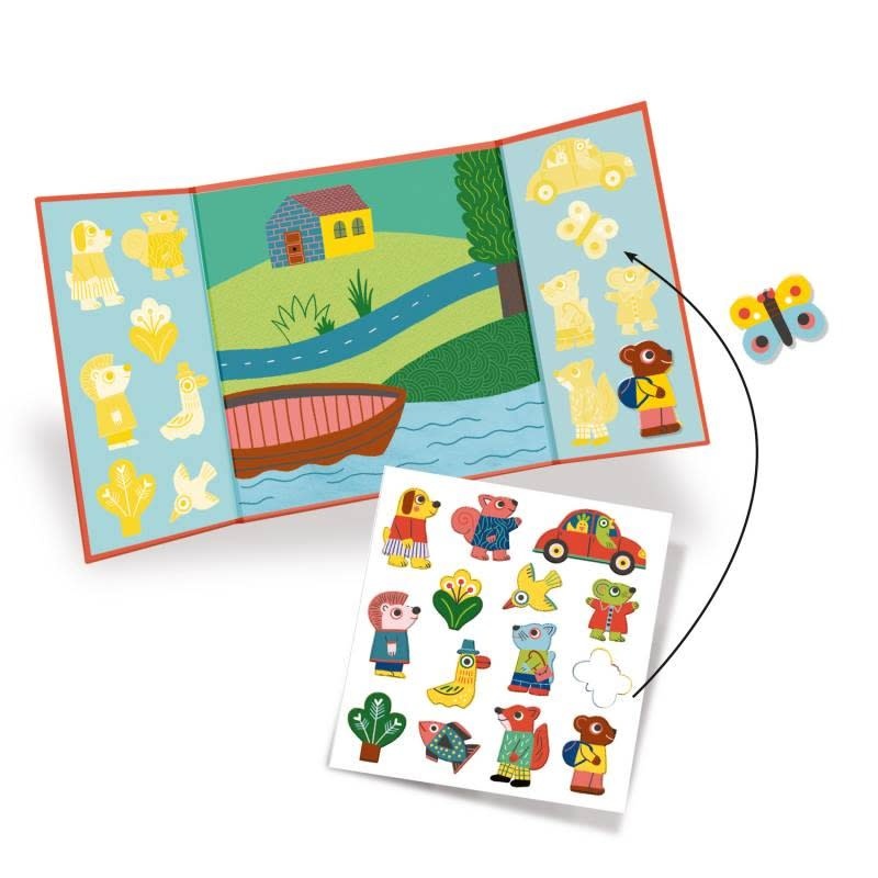 Djeco Herbruikbare Stickers - Dieren 18M+ | Speel je Wijs