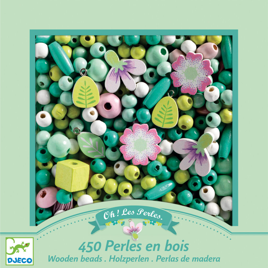 Djeco Houten Kralen - Bladeren en Bloemen | Speel je Wijs