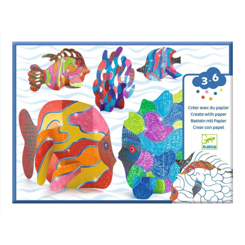 Djeco Knutselpakket Creatief met papier - Onder de Golven 3-6 jaar | Speel je Wijs