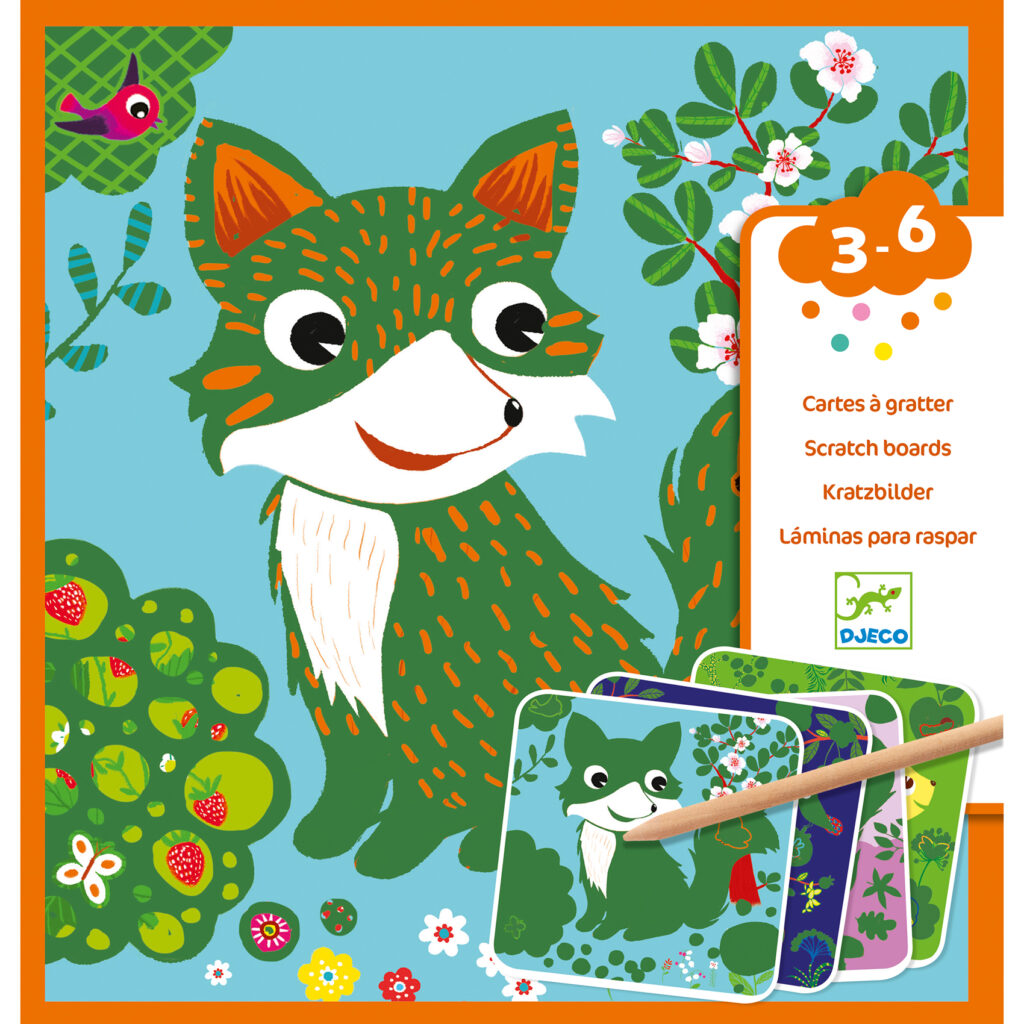 Djeco Kraskaarten | Kleine Dieren 3-6jr | Speel je Wijs