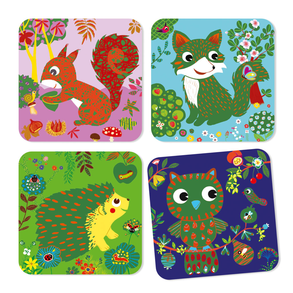 Djeco Kraskaarten | Kleine Dieren 3-6jr | Speel je Wijs