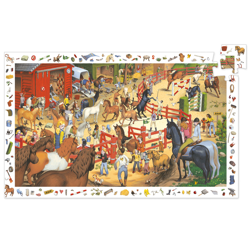 Djeco Observatie Puzzel - Paarden 6+| Speel je Wijs