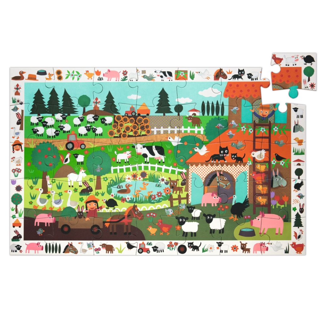 Djeco Observatiepuzzel - De boerderij 3+ | Speel je Wijs