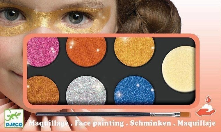 Djeco Schmink Metallic 6 kleurenpalet | Speel je Wijs