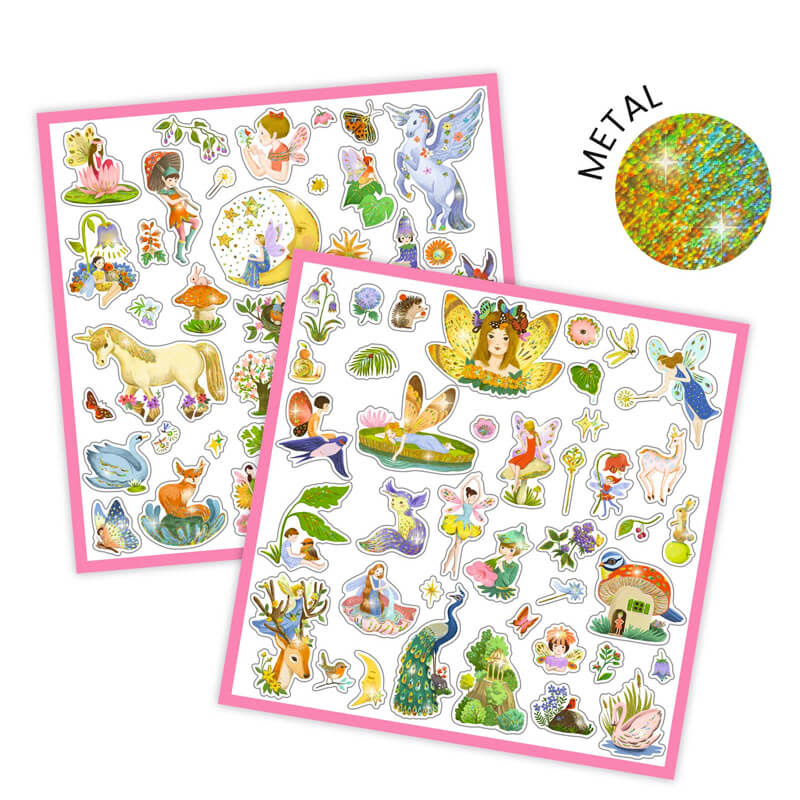 Djeco-Metallic Stickers Fantasy | Speel je Wijs