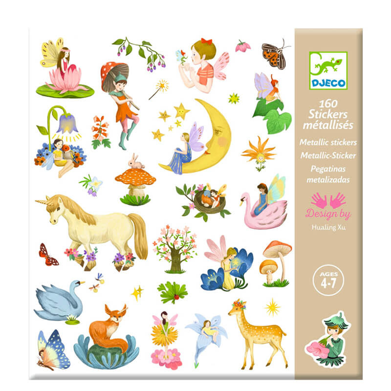 Djeco-Metallic Stickers Fantasy | Speel je Wijs