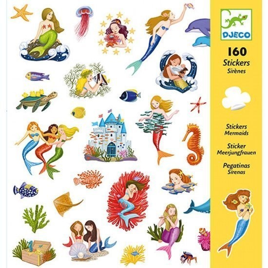 Djeco Stickers zeemeerminnen 160st. | Speel je Wijs