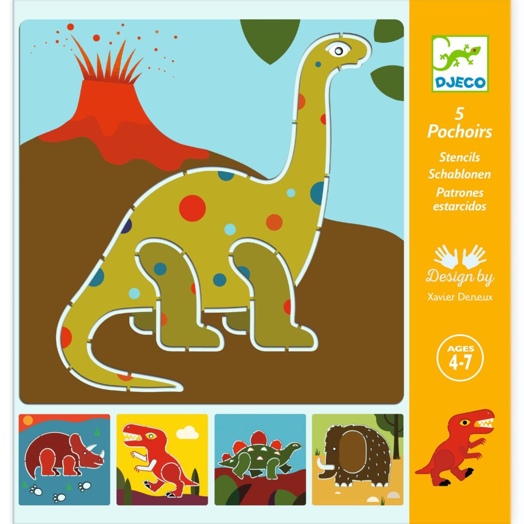 Djeco Tekensjablonen Dinosaurussen 4-7 jaar | Speel je Wijs