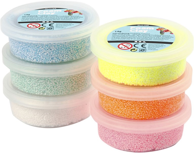 Foam Clay® Koker Glitter 6x14 gr | Speel je Wijs
