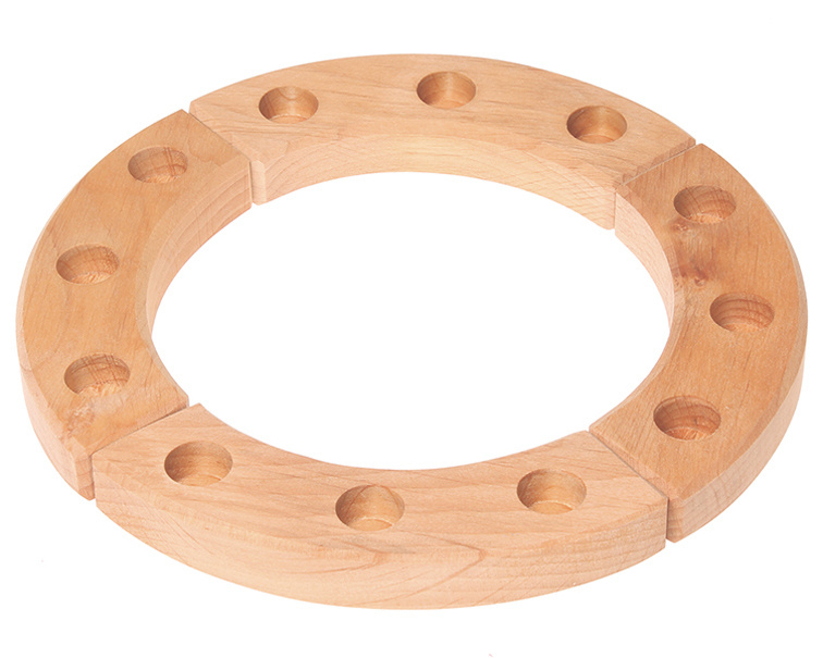 Grimm's Houten jaarring Naturel | Speel je Wijs