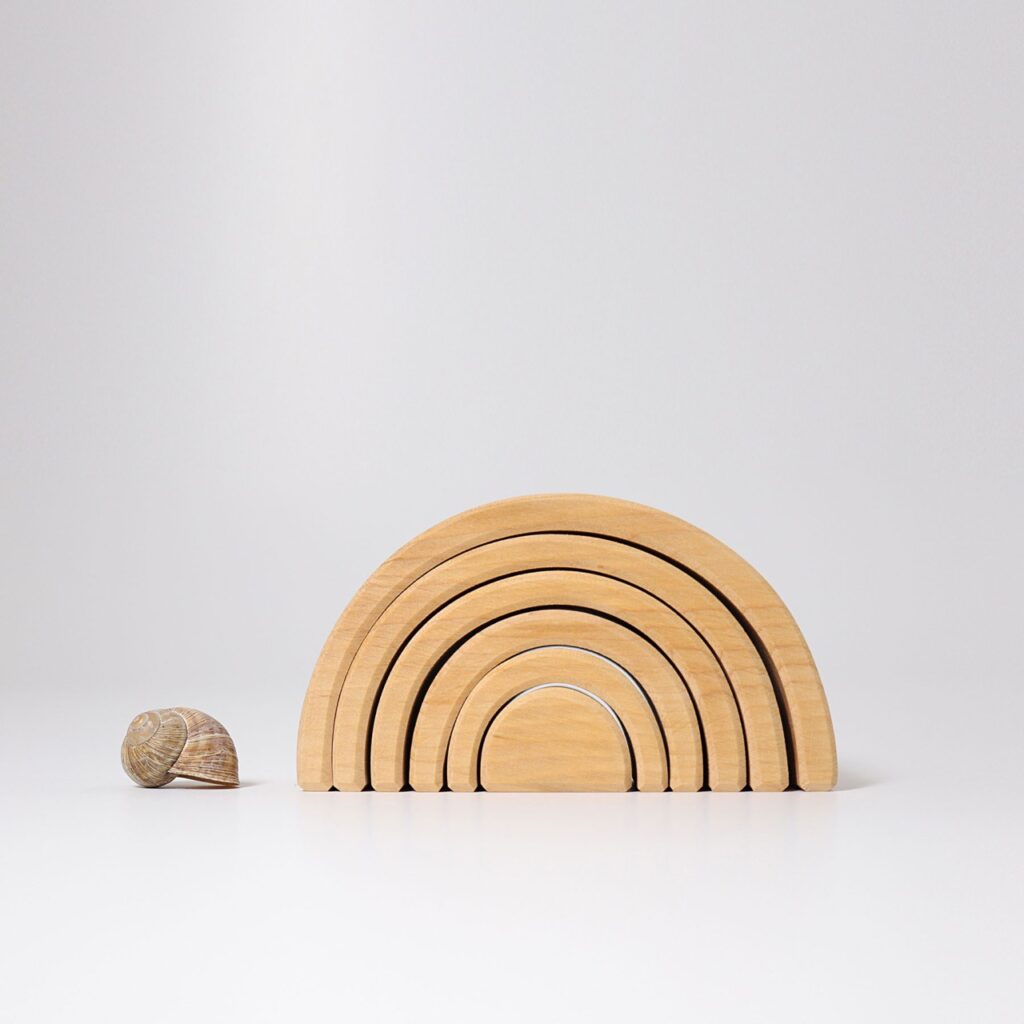 Grimm's houten Regenboog Naturel Middel | Speel je Wijs