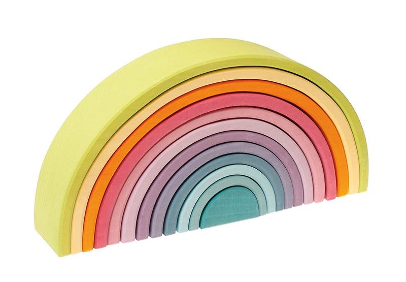 Grimm's  houten Regenboog Pastel Groot