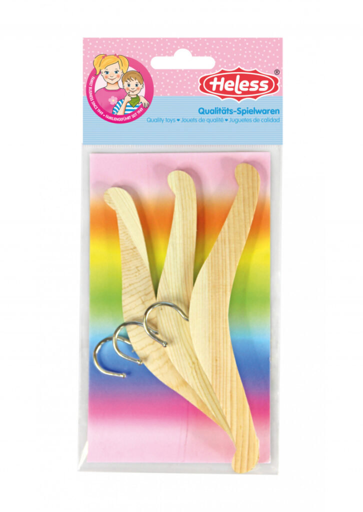 Heless Poppenkledinghangers Hout