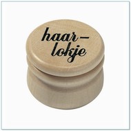 Houten Haarlokdoosje met Opschrift 44mm | Speel je Wijs