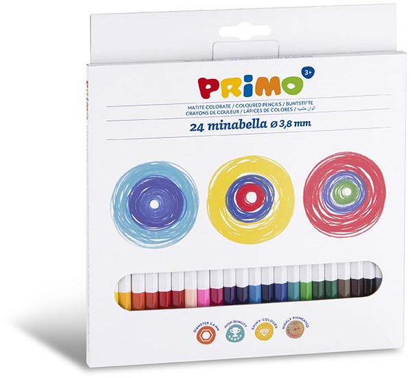 Primo 24 Minabellakleurpotloden ø3.8mm in doos| Speel je Wijs