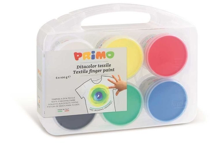 Primo Vingerverf Textiel 6 kleuren | Speel je Wijs