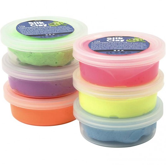 Silk Clay® Koker Neon 6x14 gr | Speel je Wijs