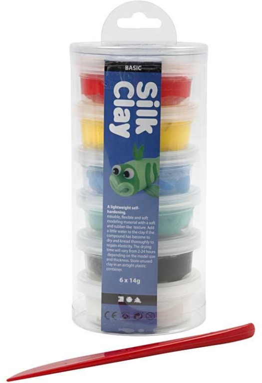 Silk Clay® Koker Primaire Kleuren 6x14 gr | Speel je Wijs