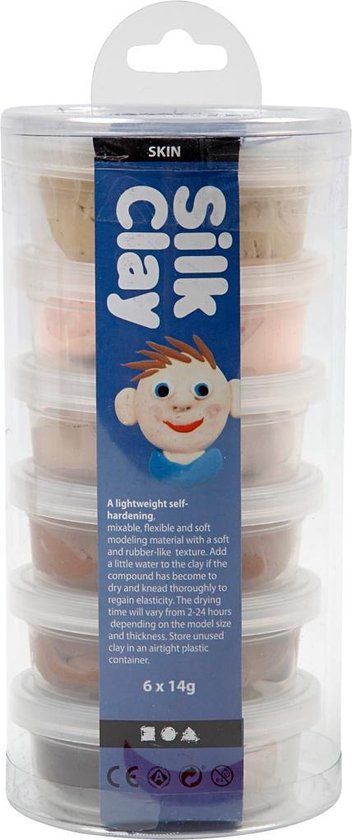 Silk Clay® Koker Set Huidskleuren 6x14 gr | Speel je Wijs