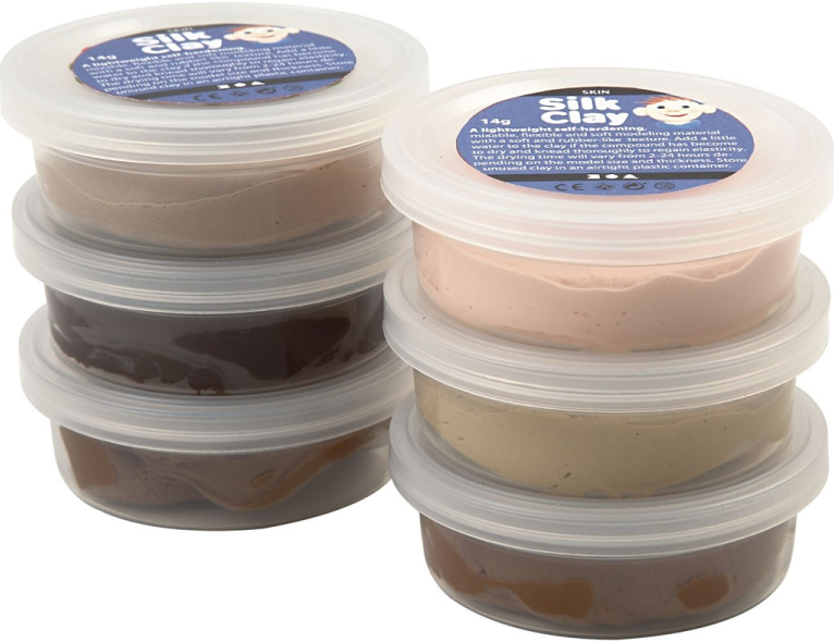 Silk Clay® Koker Set Huidskleuren 6x14 gr | Speel je Wijs