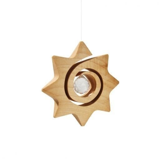 Waldfabrik hardhouten Spiraalvormige Ster met Swarovski® Kristal| Speel je Wijs