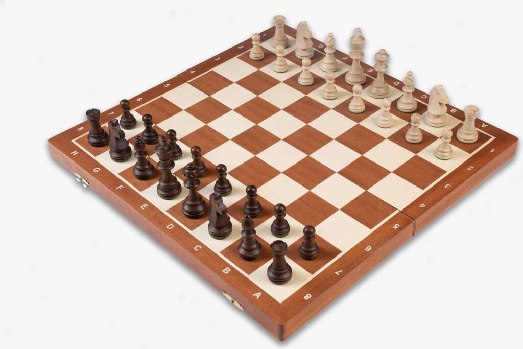 Wegiel-Schaakcassette hout - Tournament 6.
