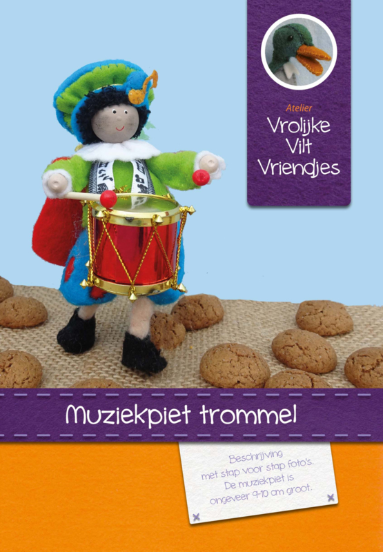 Atelier Vrolijke Viltvriendjes Muziekpiet Trommel