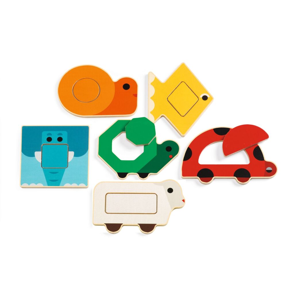 Djeco Duo Basic | Houten puzzel 12mnd
