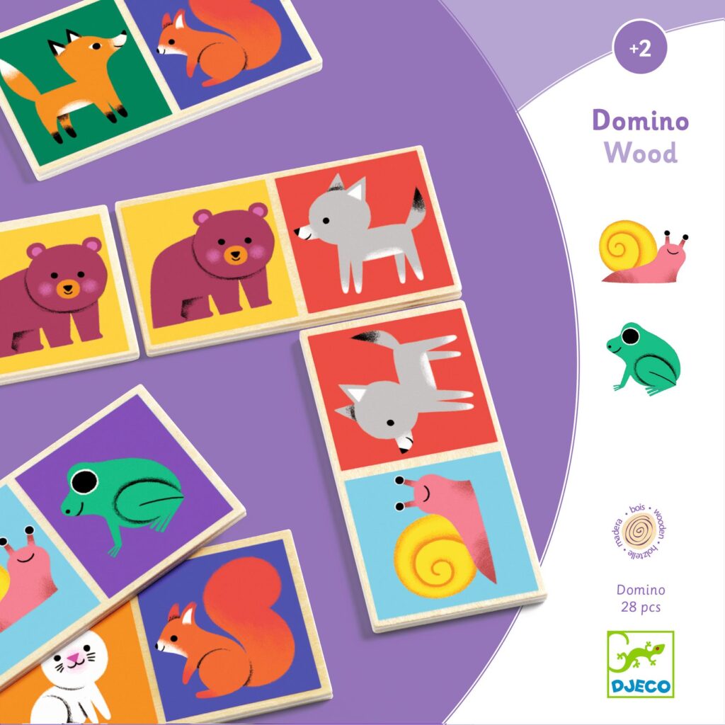 Djeco Domino Wood Bosdieren 2+ | Speel je Wijs