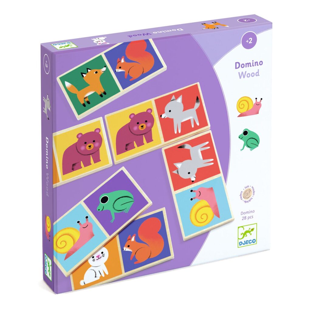 Djeco Domino Wood Bosdieren 2+ | Speel je Wijs