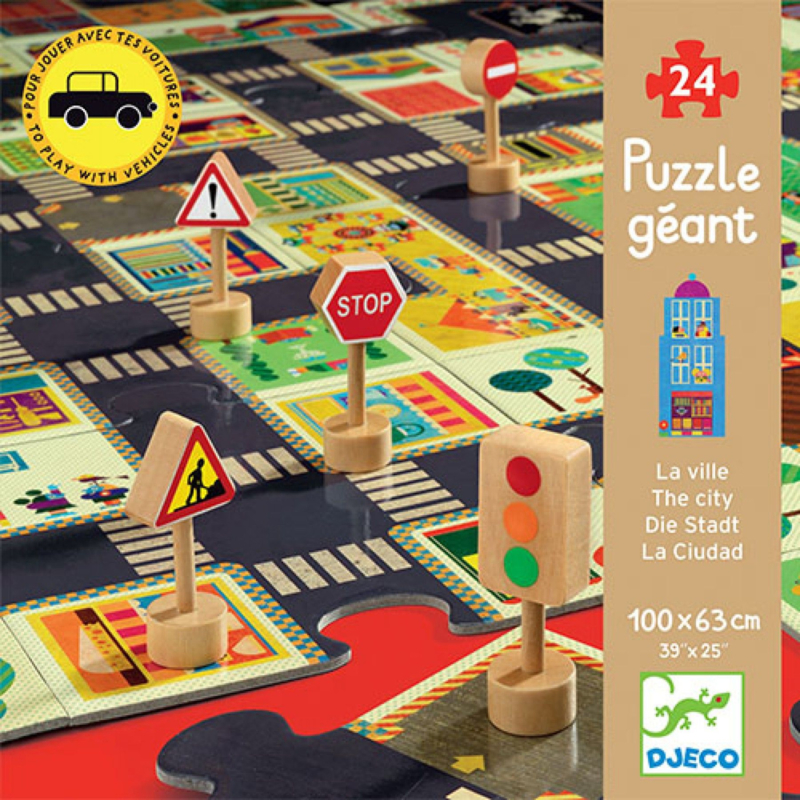 Djeco Vloerpuzzel - De Stad 3+