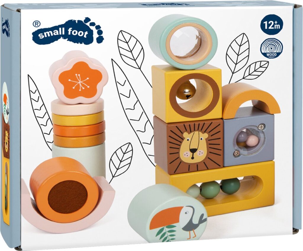 Small Foot Houten Ontdekblokken - Safari 12m+ | Speel je Wijs
