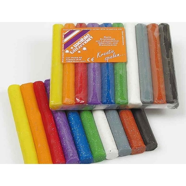 Weible Boetseer & Kneedwas Glitter 10 Rollen / 10 Kleuren | Speel je Wijs