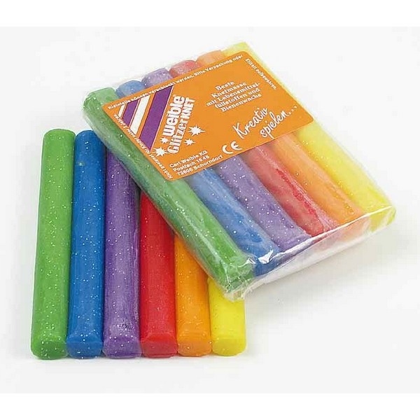 Weible Boetseer & Kneedwas Glitter 6 Rollen / 6 Kleuren | Speel je Wijs