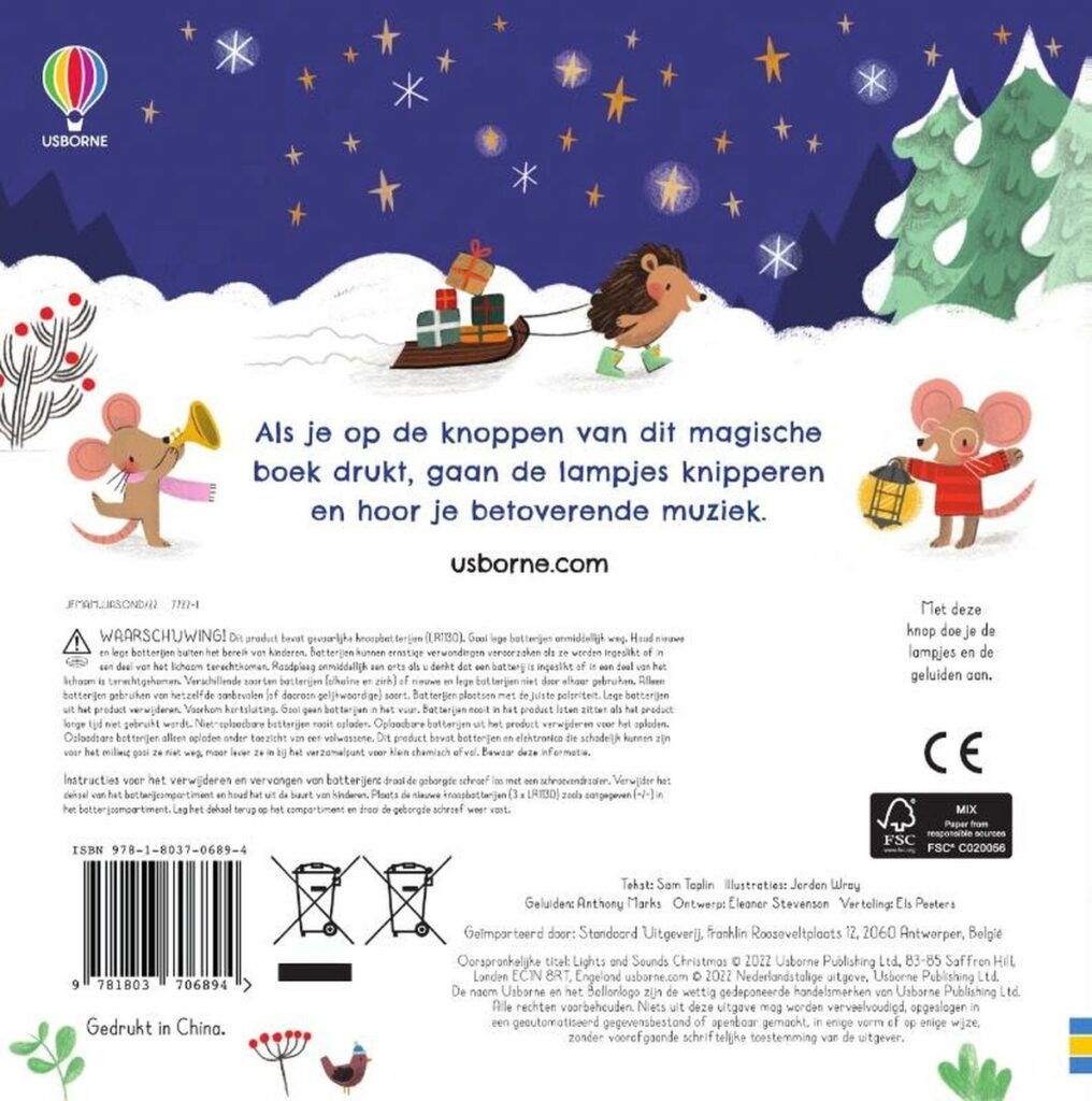 Usborne Lichtjes en Geluiden - Kerstmis 1+ | Speel je Wijs