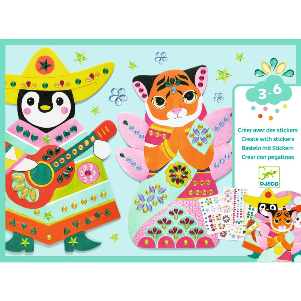 Djeco Creatief met stickers Glanzend 3-6 jaar| Speel je Wijs
