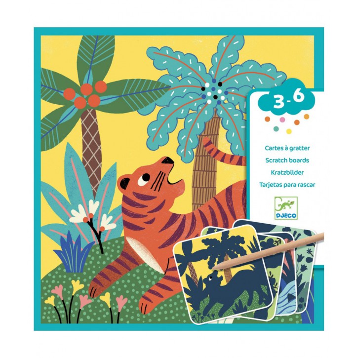 Djeco Kraskaarten Grote Dieren 3-6 jaar| Speel je Wijs